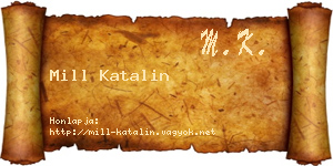 Mill Katalin névjegykártya